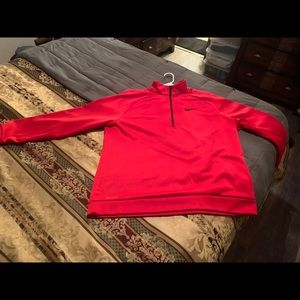 Nike pullover Red Dri-Fit XL size half zip